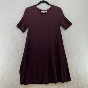 Loft Womens Dress Size Small Maroon A-Line Trapeze comfort city career work